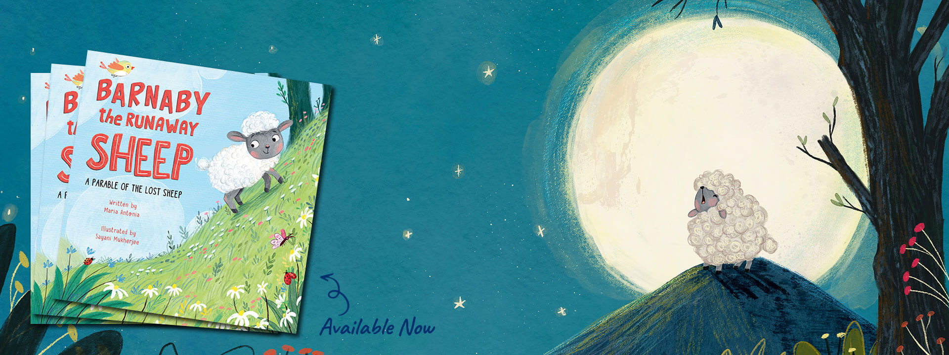 Maria Antonia's picture book, Barnaby the Runaway Sheep, now on sale